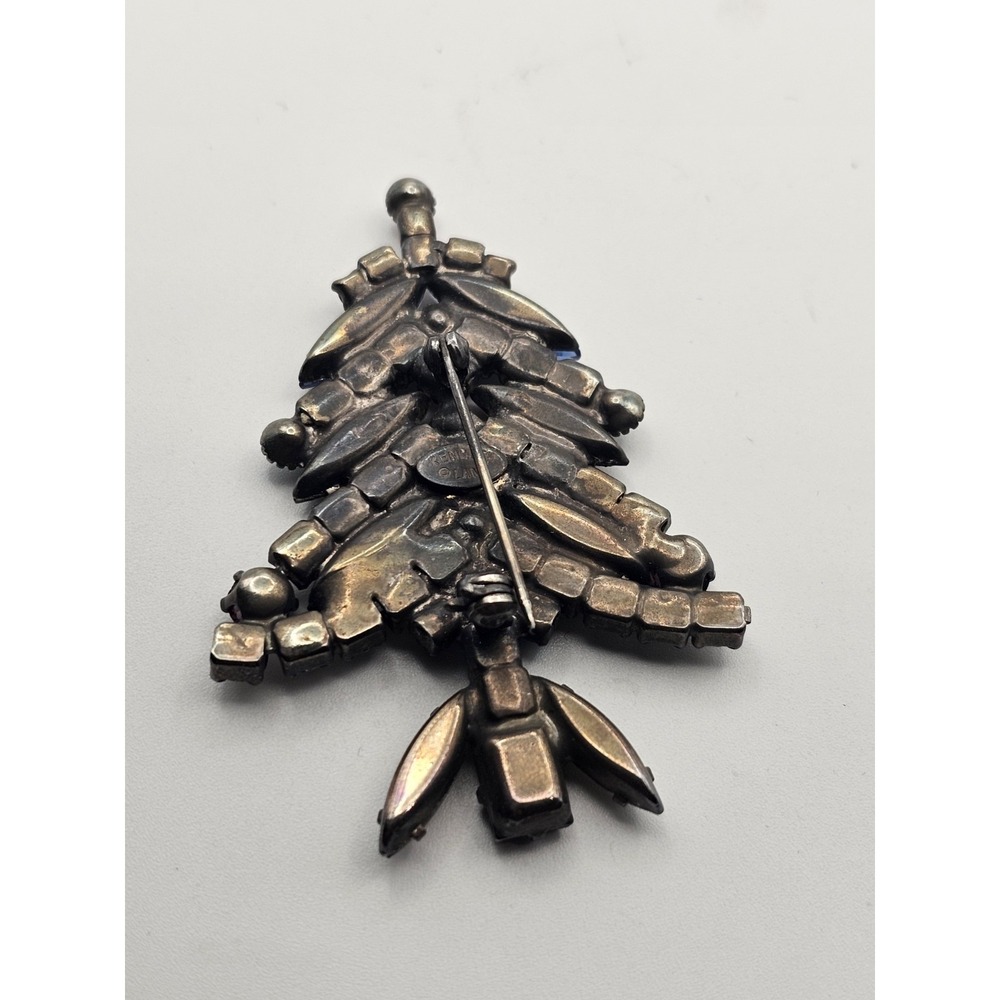 Vintage KENNETH LANE Christmas Tree Brooch, Multicolor - Picture 4 of 5